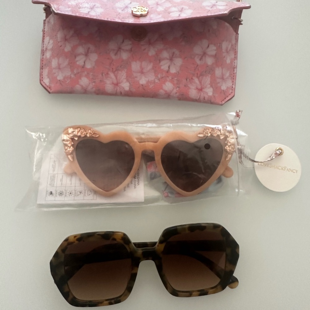 LoveShackFancy sunglasses with case